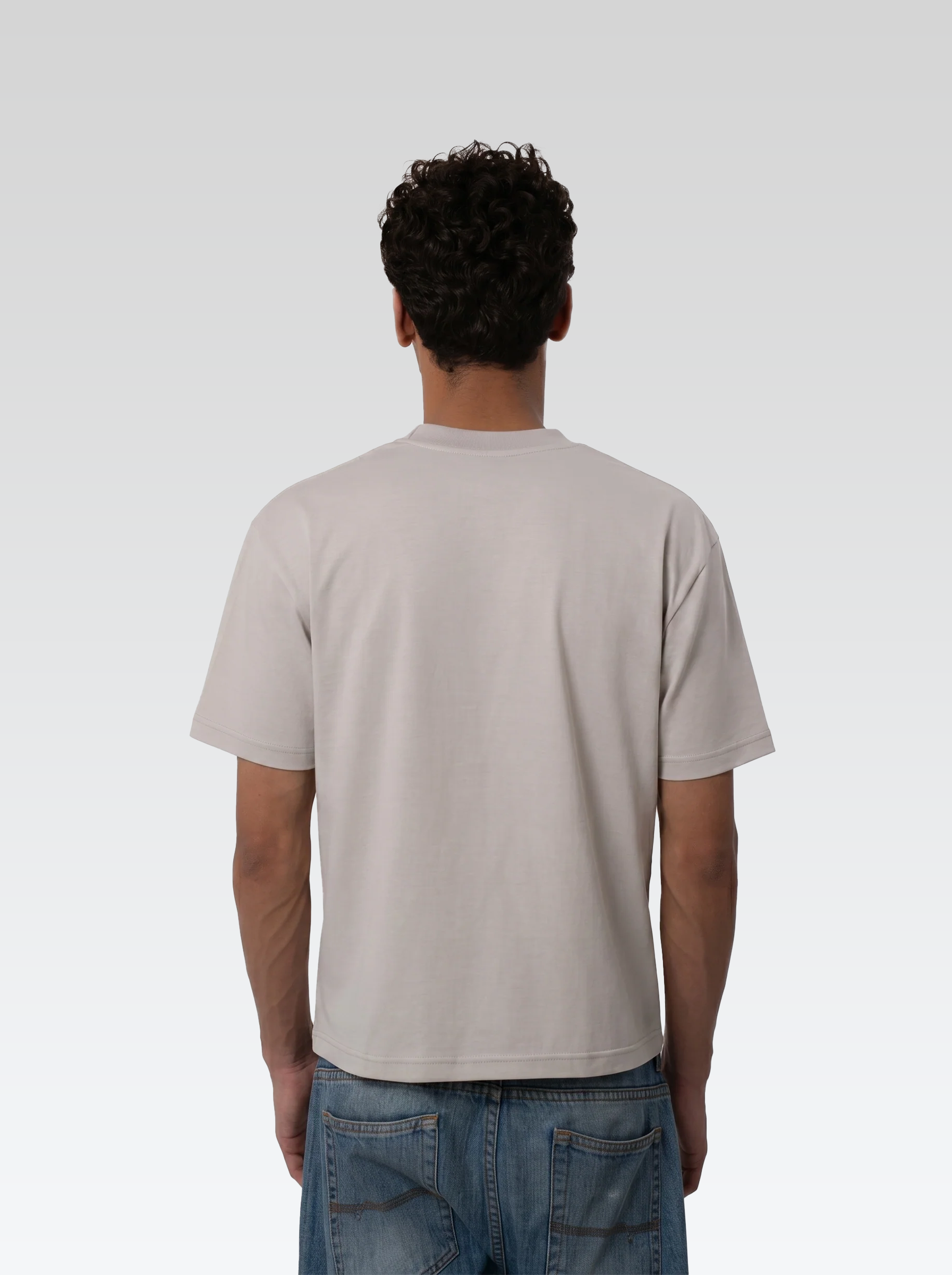 Box fit tee (stone grey)