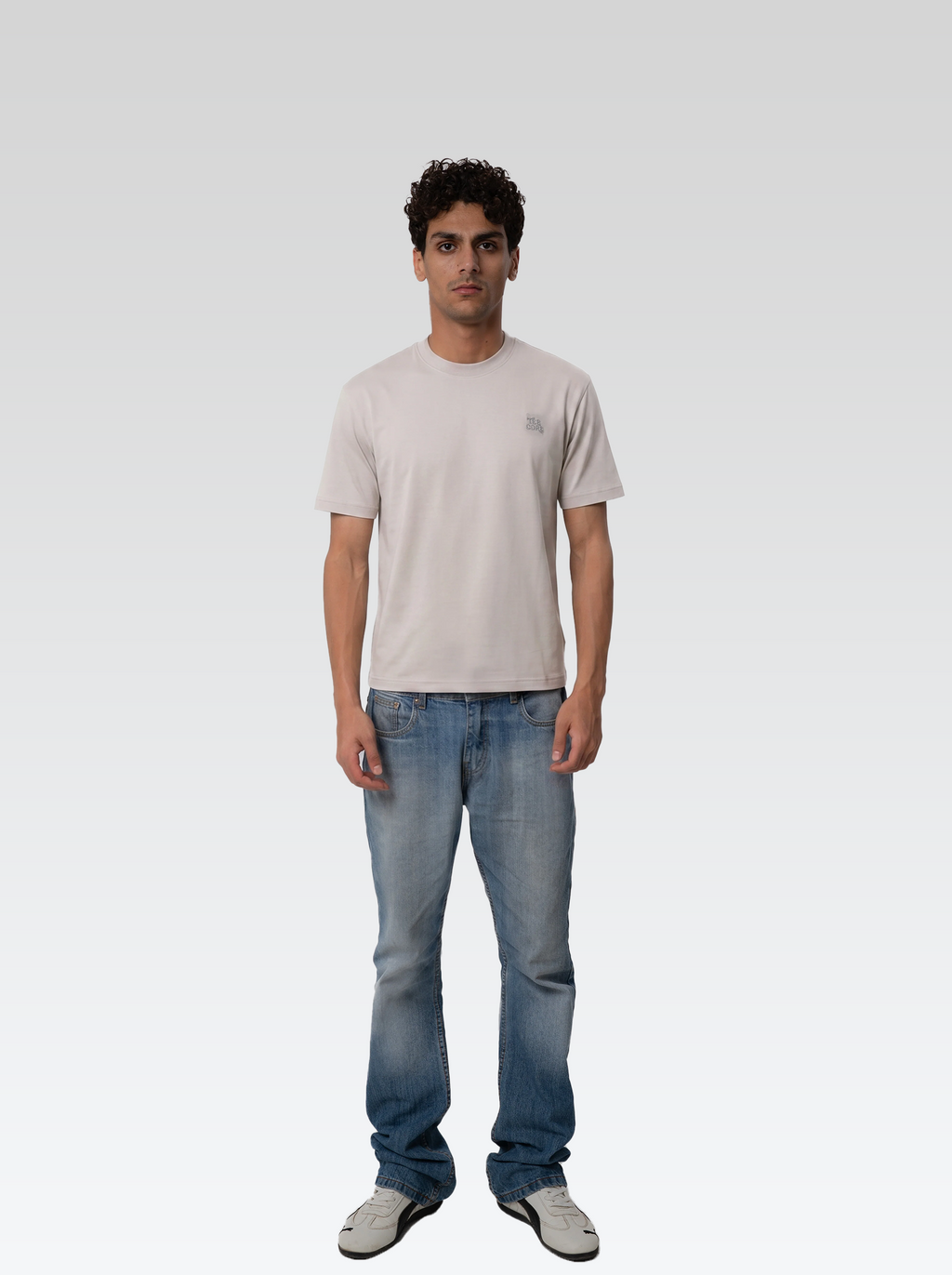 Box fit tee (stone grey)