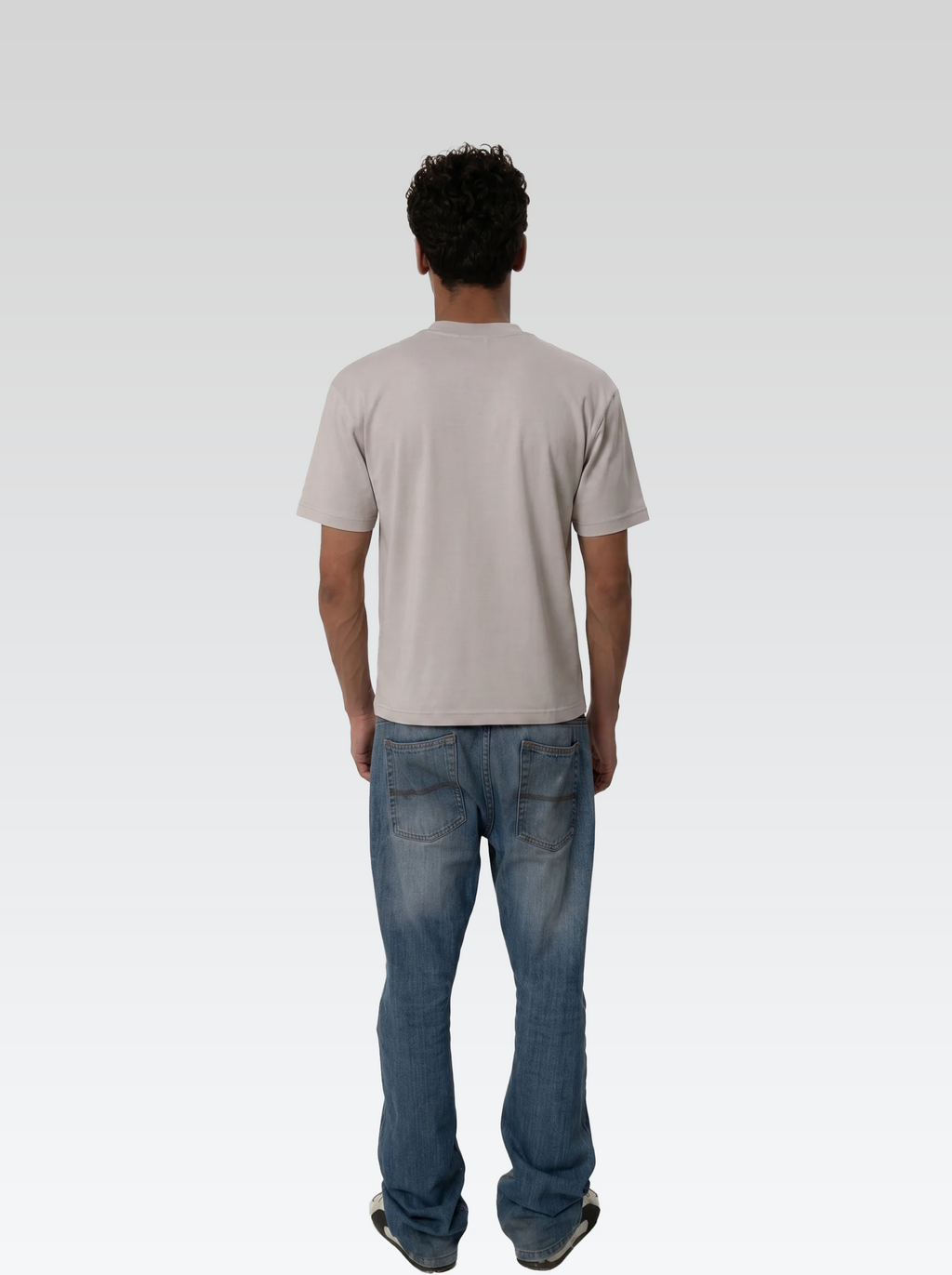 Box fit tee (stone grey)