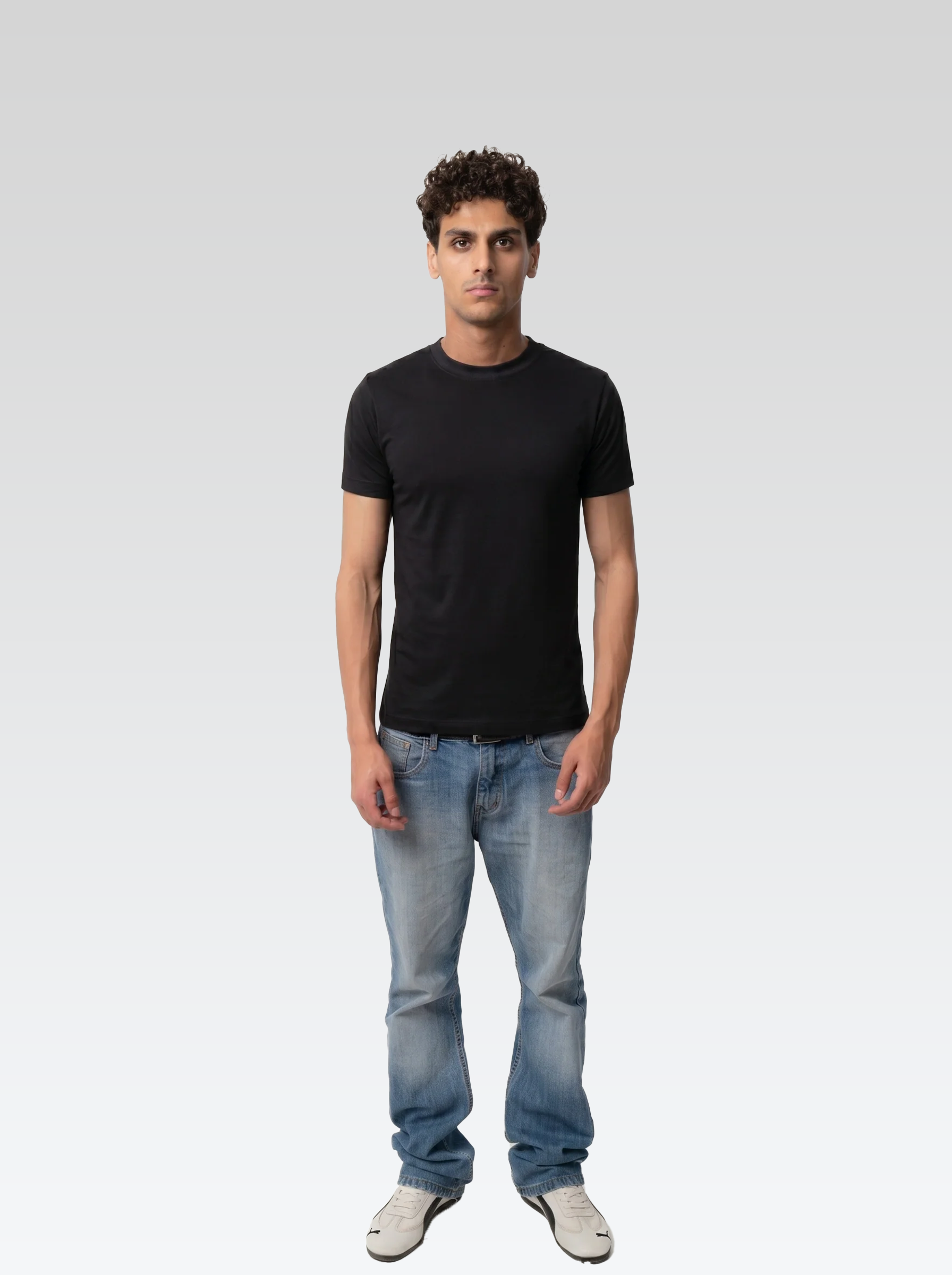 Regular fit tee (Black)