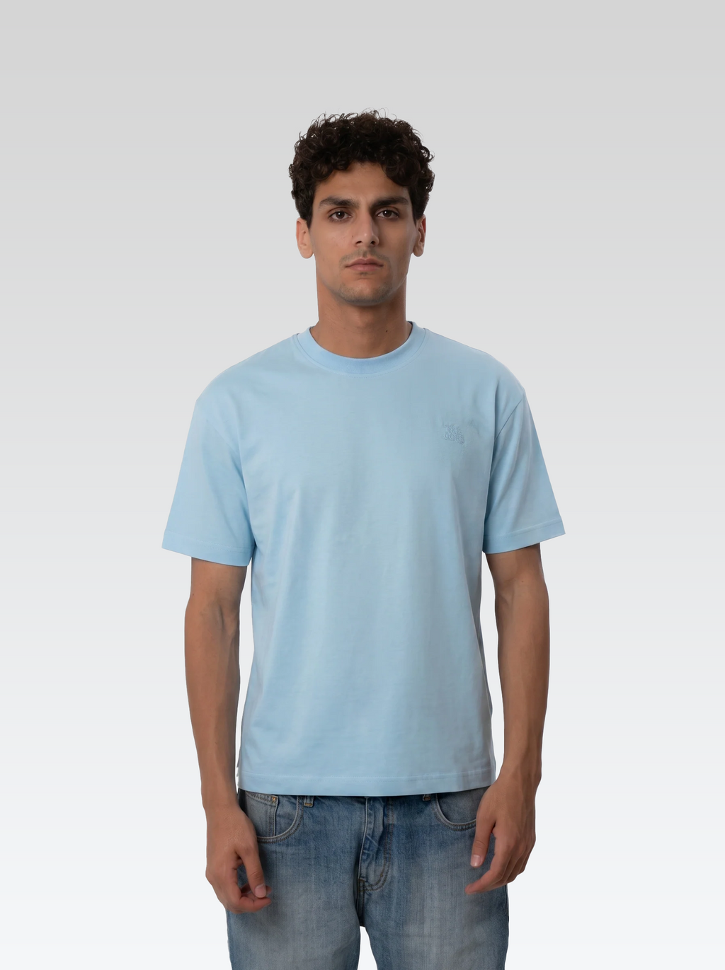 Box fit tee (baby blue)