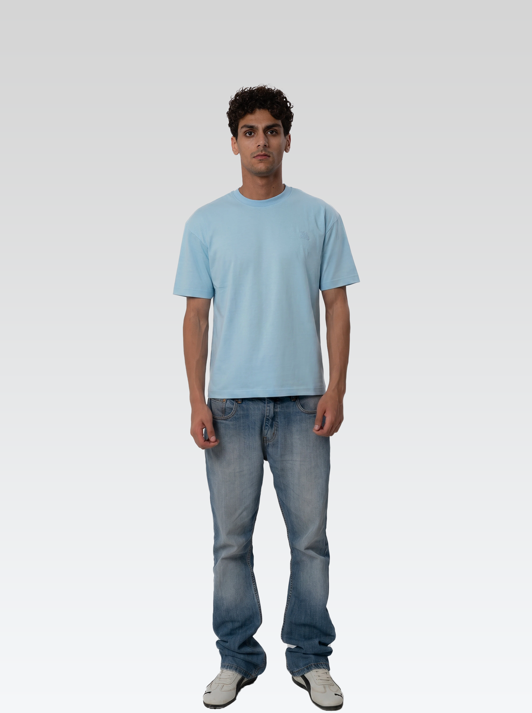 Box fit tee (baby blue)