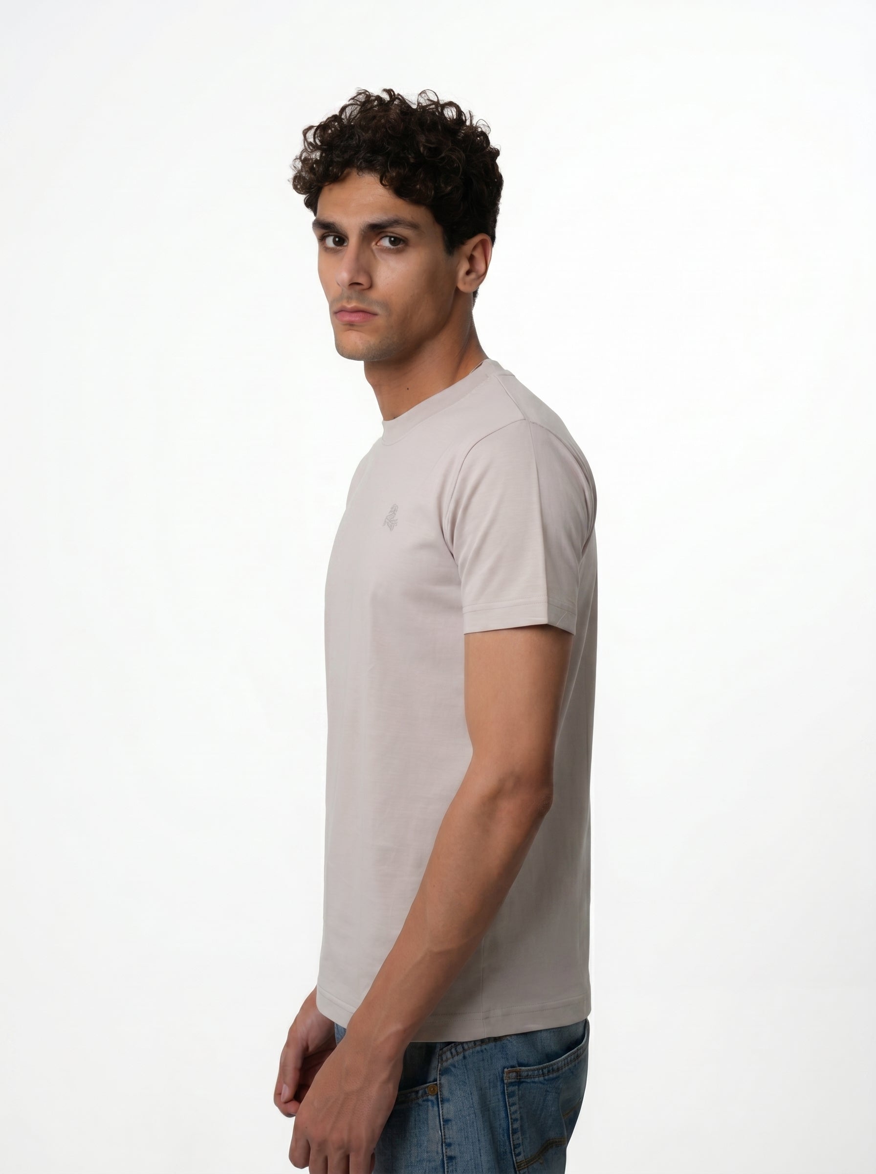 Regular fit tee (stone grey)