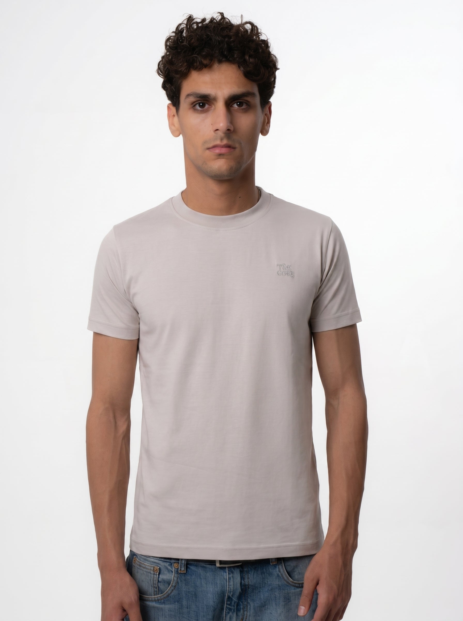 Regular fit tee (stone grey)
