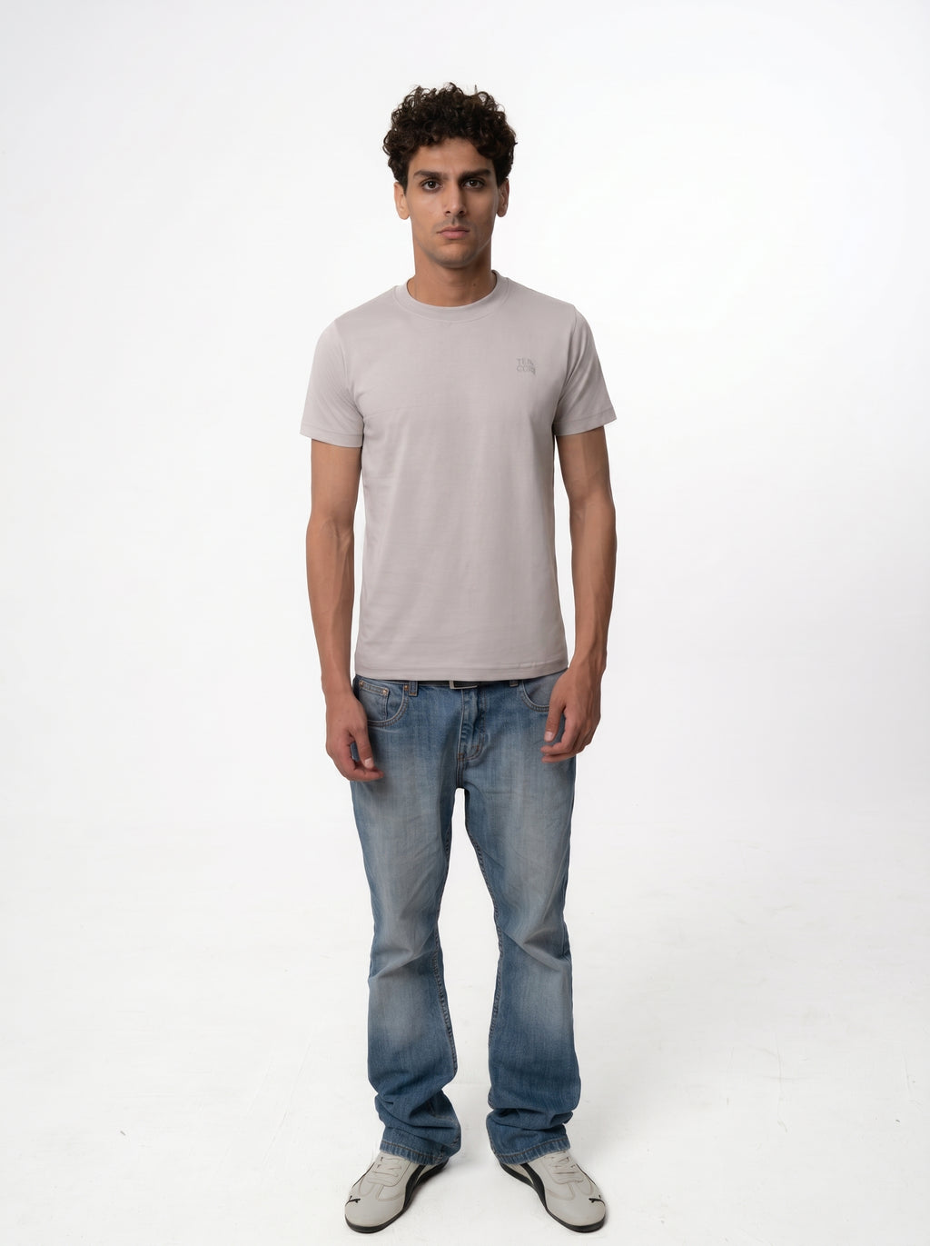 Regular fit tee (stone grey)
