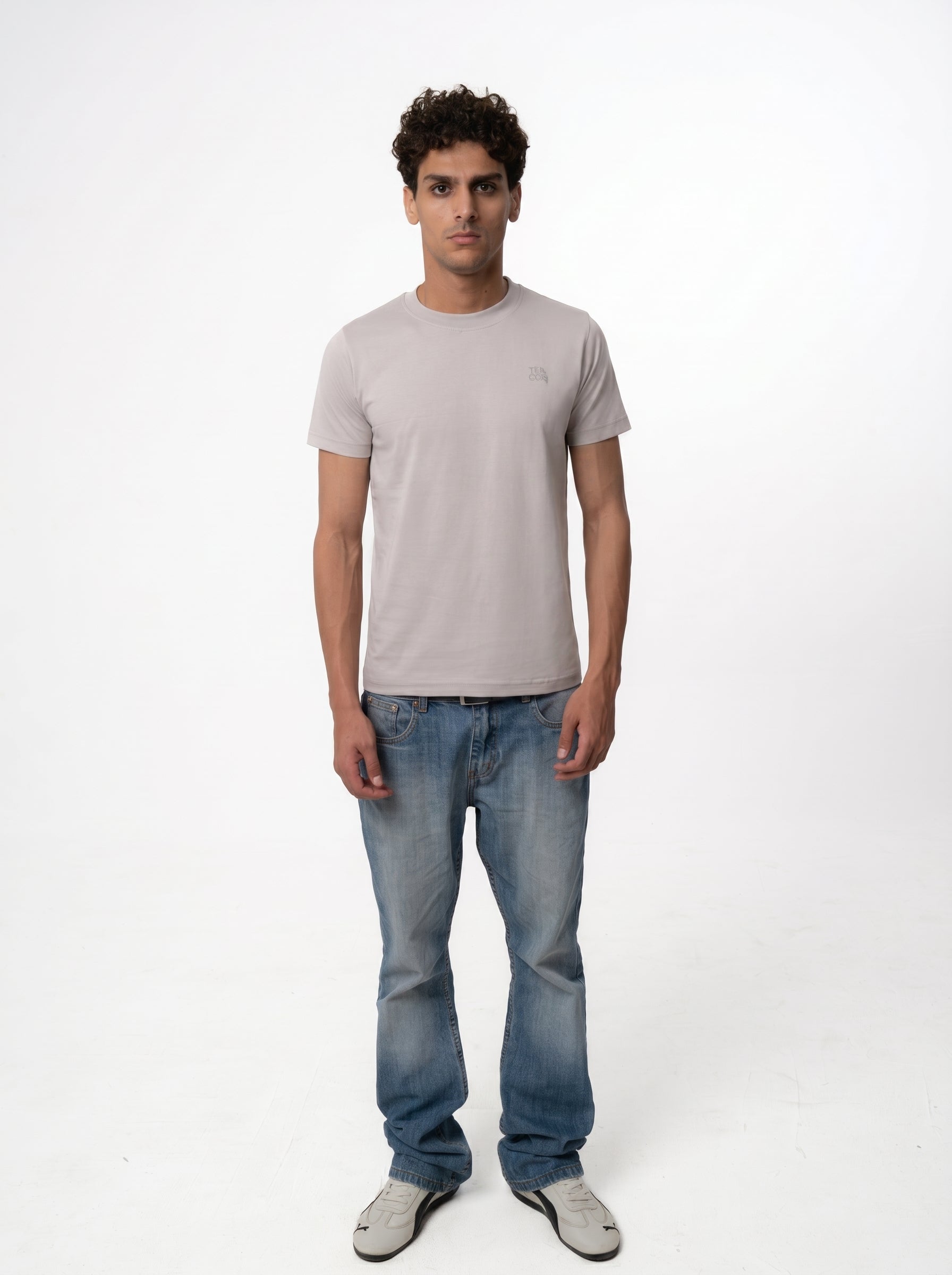Regular fit tee (stone grey)